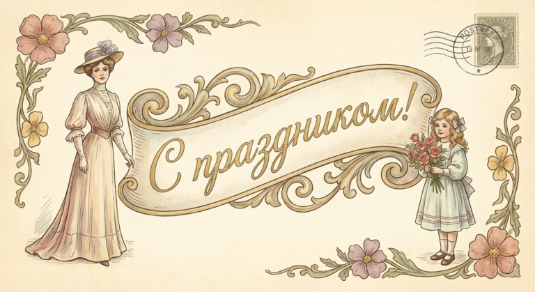 Поздравительная открытка на день рождения матери через ИИ