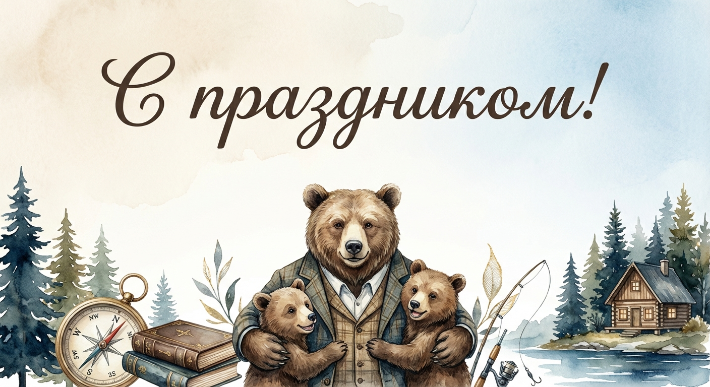 Поздравительная открытка на день рождения папе через ИИ