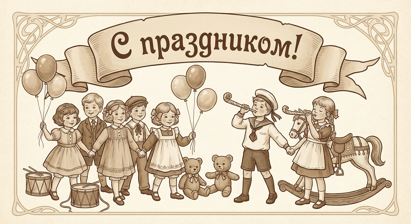 Поздравительная открытка на день рождения сыну через ИИ