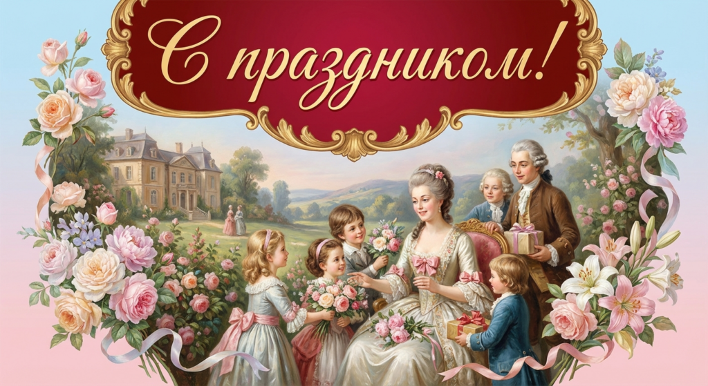 Поздравительная открытка на день рождения тёте через ИИ