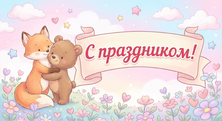 Поздравительная открытка на день рождения жене через ИИ