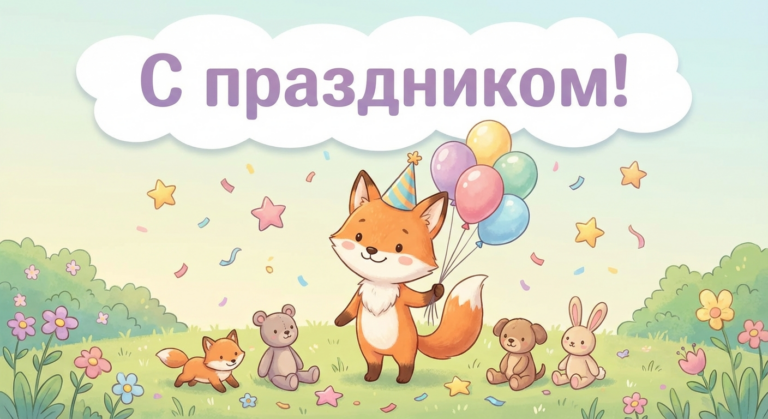 Поздравительная открытка на день рождения супруге через ИИ