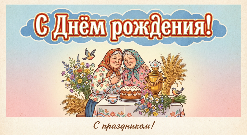 Поздравительная открытка на день рождения свекрови через ИИ