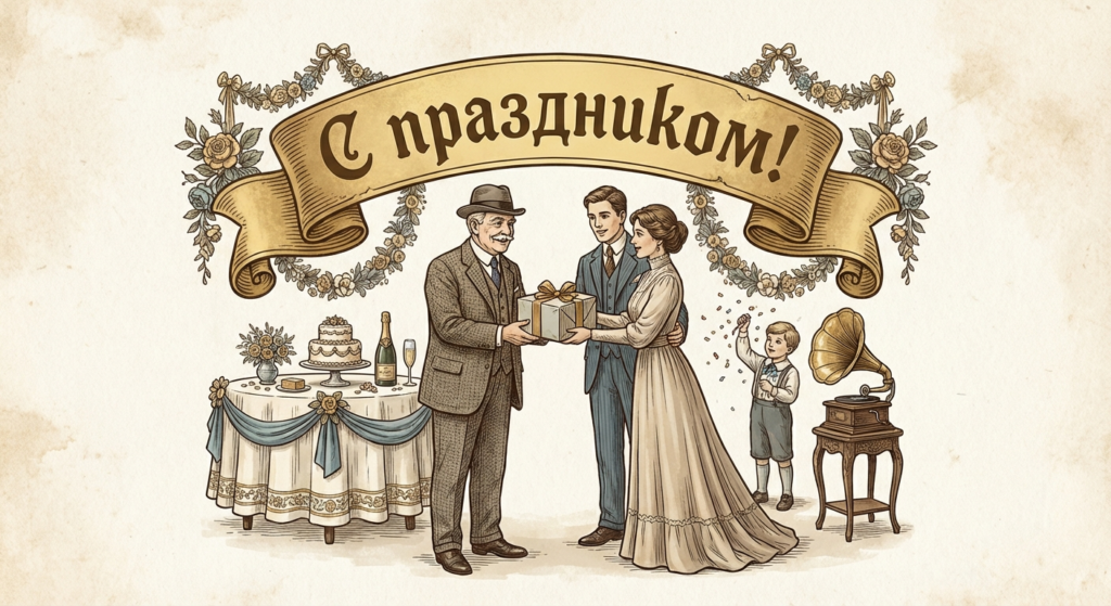Поздравительная открытка на день рождения отцу жены через ИИ