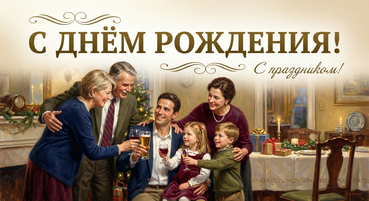 Поздравительная открытка на день рождения зятю через ИИ