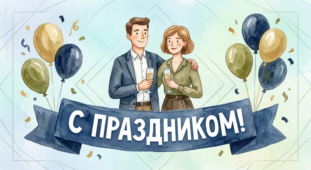 Поздравительная открытка на день рождения мужу сестры через ИИ