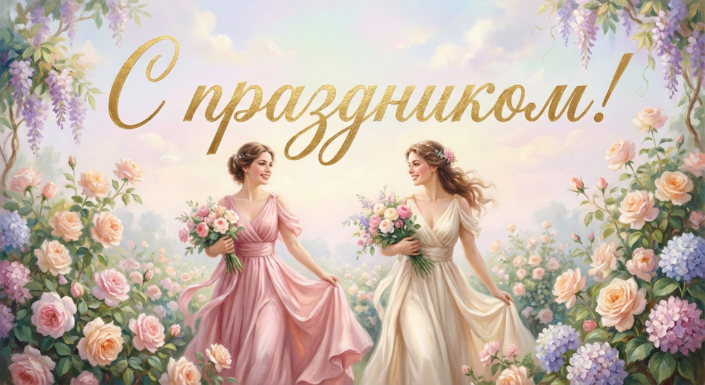 Поздравительная открытка на день рождения невестке через ИИ