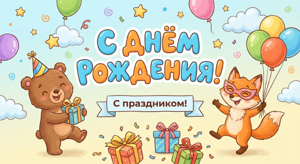 Поздравительная открытка на день рождения брату жены через ИИ