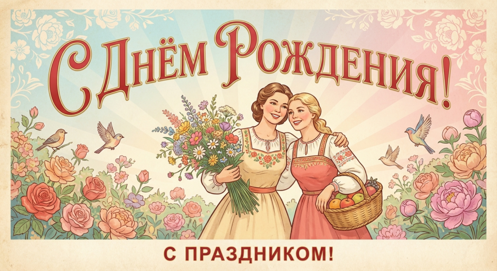 Поздравительная открытка на день рождения свояченице через ИИ