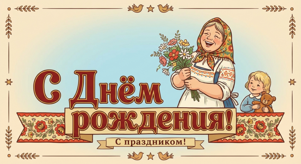 Поздравительная открытка на день рождения сестре жены через ИИ