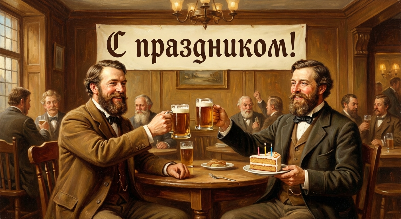 Поздравительная открытка на день рождения свояку через ИИ