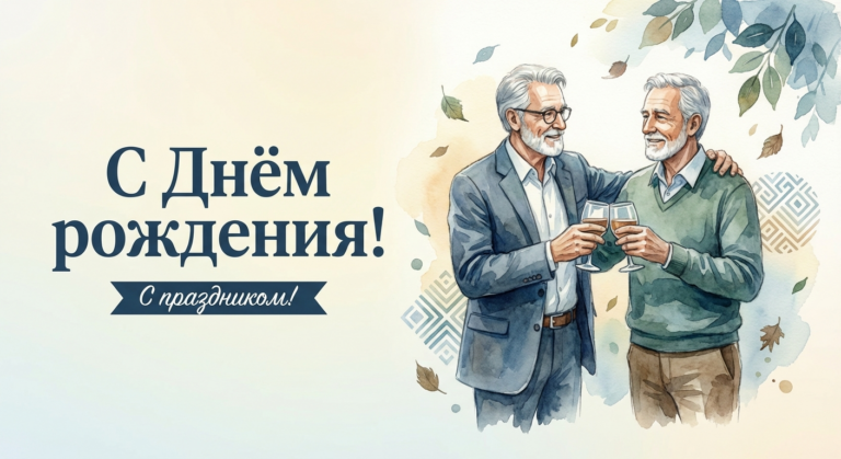 Поздравительная открытка на день рождения свату через ИИ