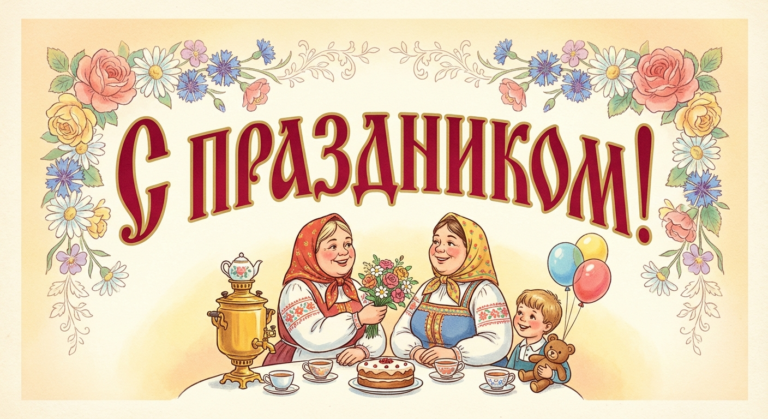 Поздравительная открытка на день рождения сватье через ИИ