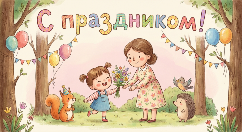 Поздравительная открытка на день рождения мачехе через ИИ