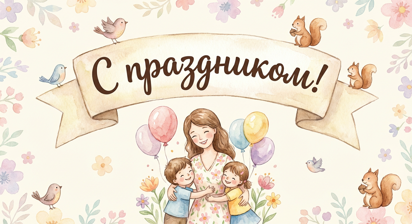 Поздравительная открытка на день рождения воспитателю через ИИ