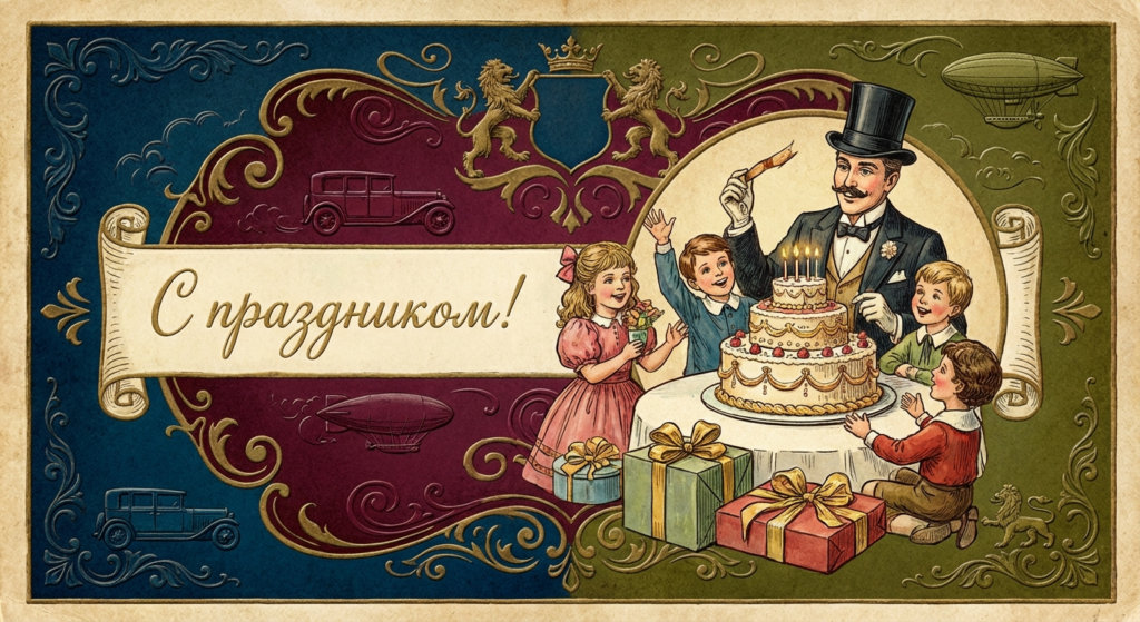 Поздравительная открытка на день рождения крёстному отцу через ИИ