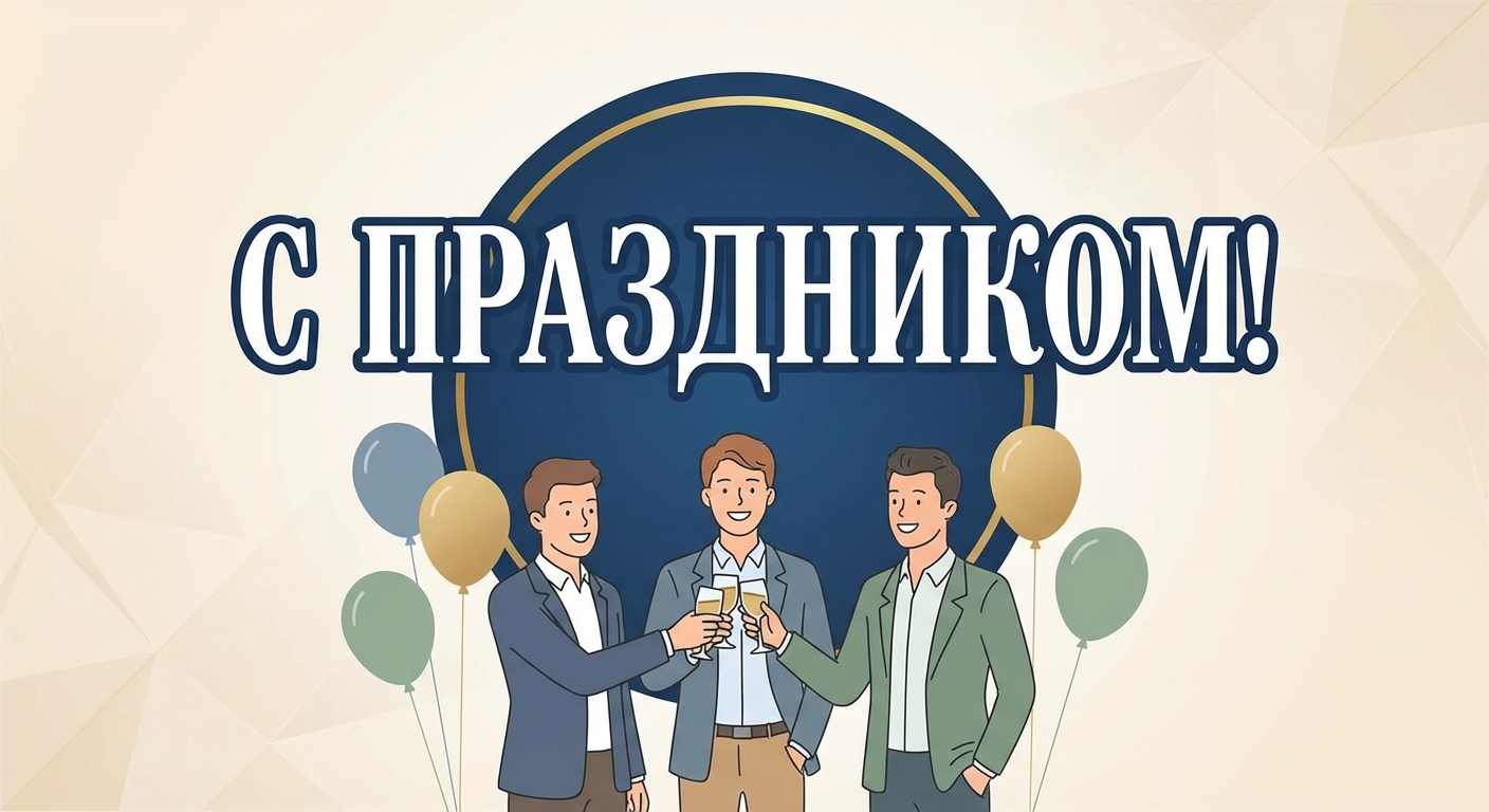 Поздравительная открытка на день рождения куму через ИИ