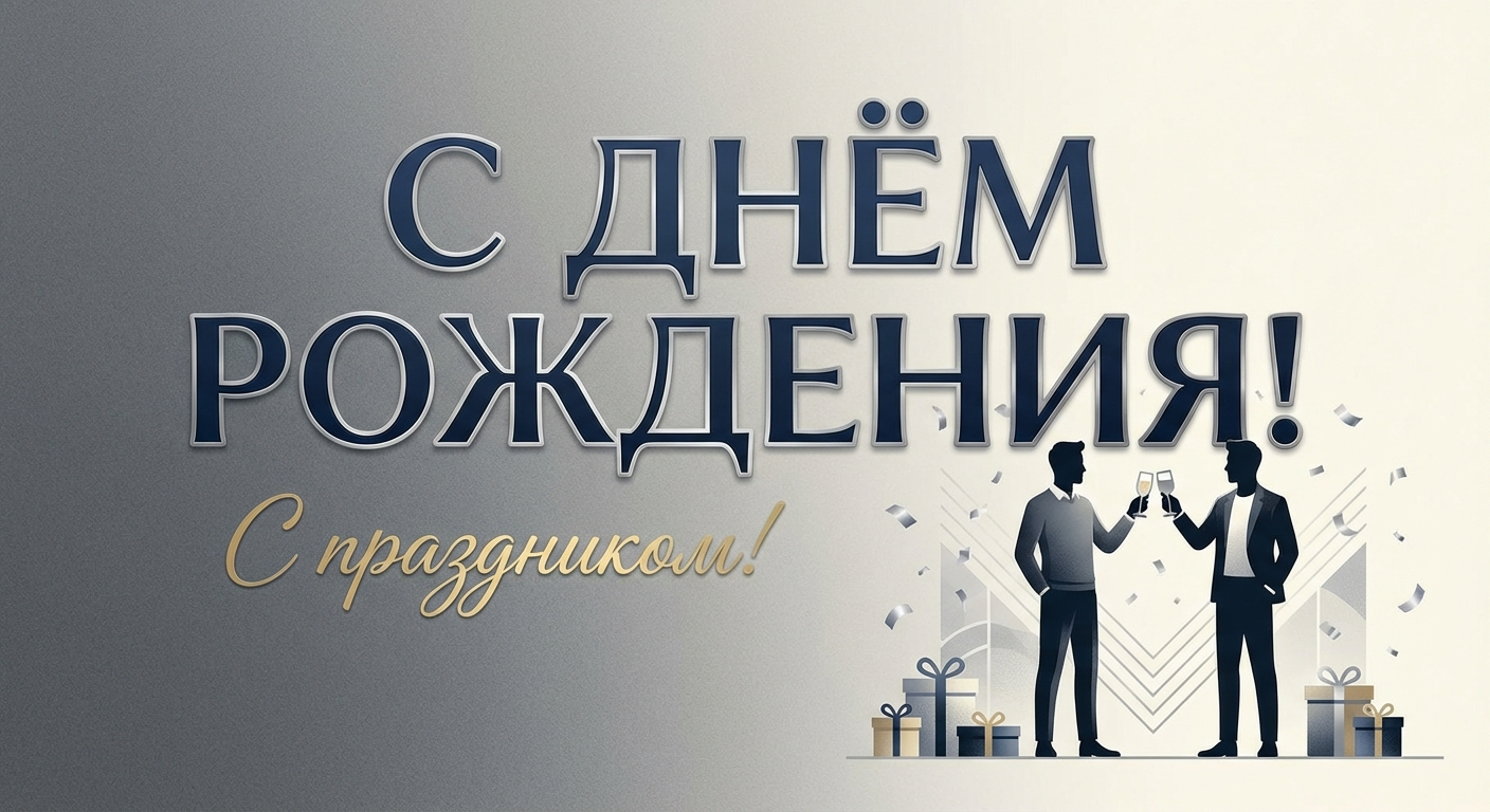 Поздравительная открытка на день рождения Алексею через ИИ