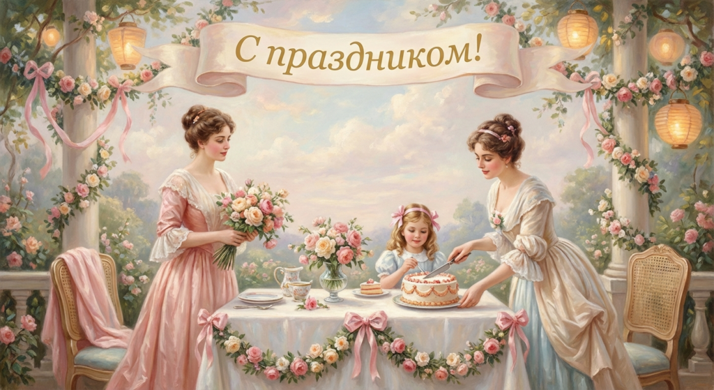 Поздравительная открытка на день рождения Анастасии через ИИ