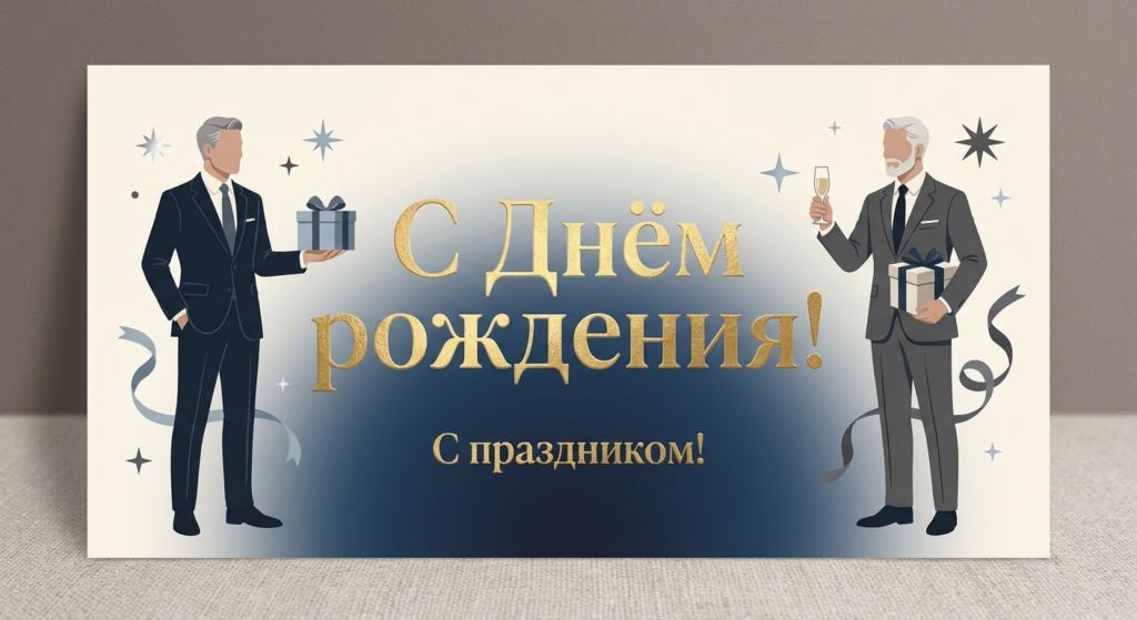 Поздравительная открытка на день рождения Виталию через ИИ