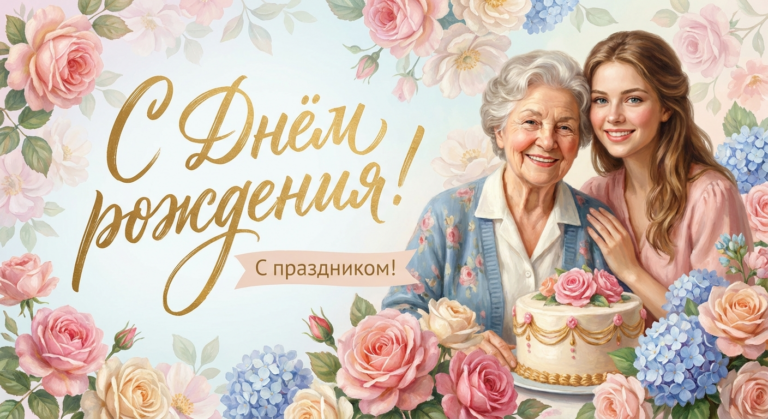 Поздравительная открытка на день рождения Евгении через ИИ