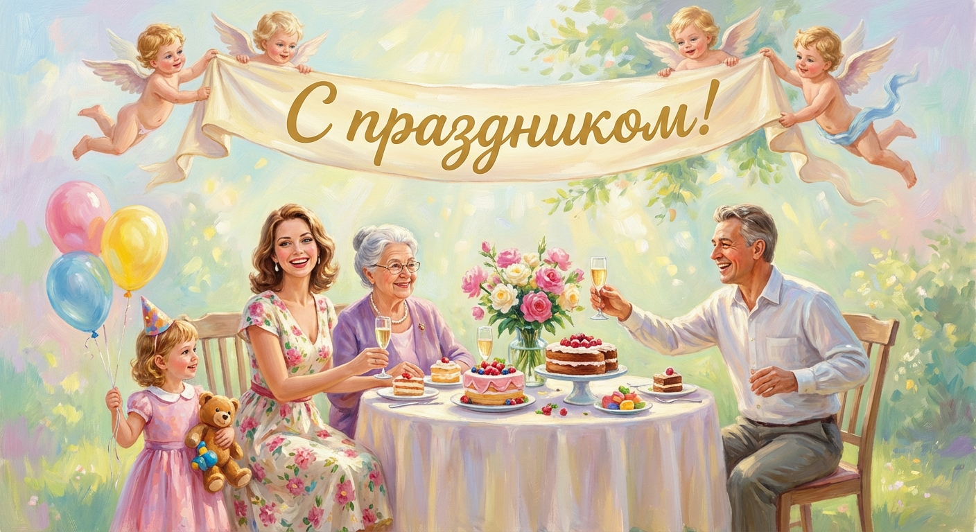 Поздравительная открытка на день рождения Карине через ИИ