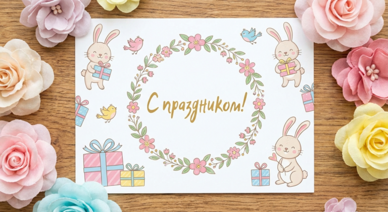 Поздравительная открытка на день рождения Лизе через ИИ