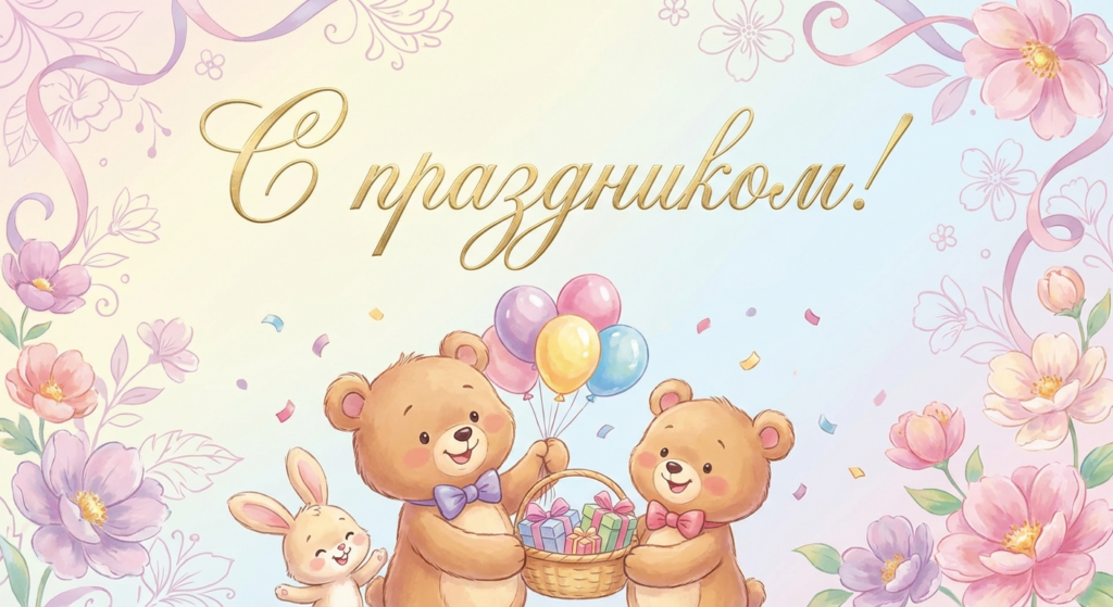 Поздравительная открытка на день рождения Марии через ИИ