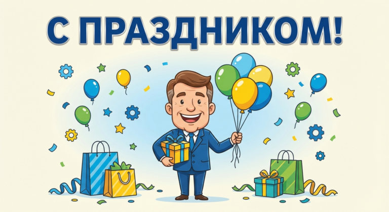 Поздравительная открытка на день рождения Николаю через ИИ