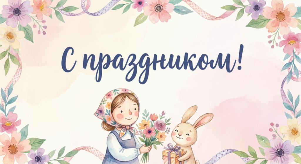 Поздравительная открытка на день рождения Нине через ИИ