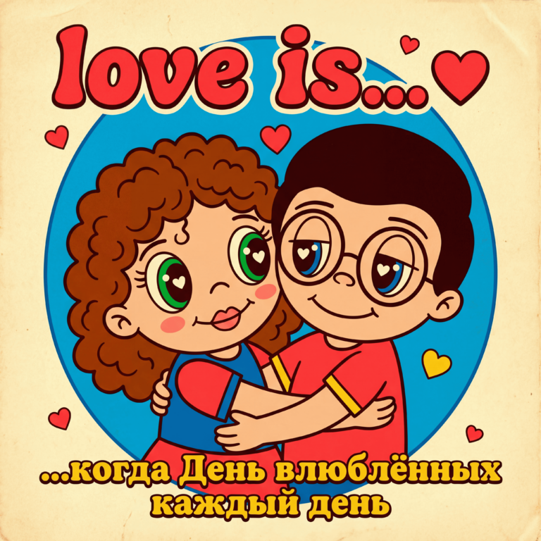 Как создать трендовое фото с вкладышем "Love is..." для влюблённой пары