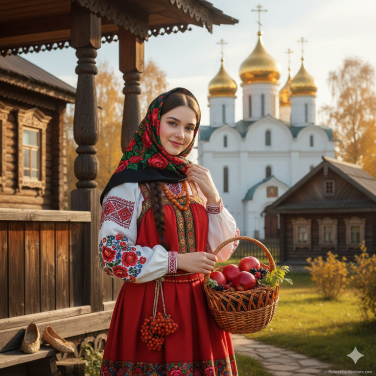 Сделать трендовое фото в русском стиле