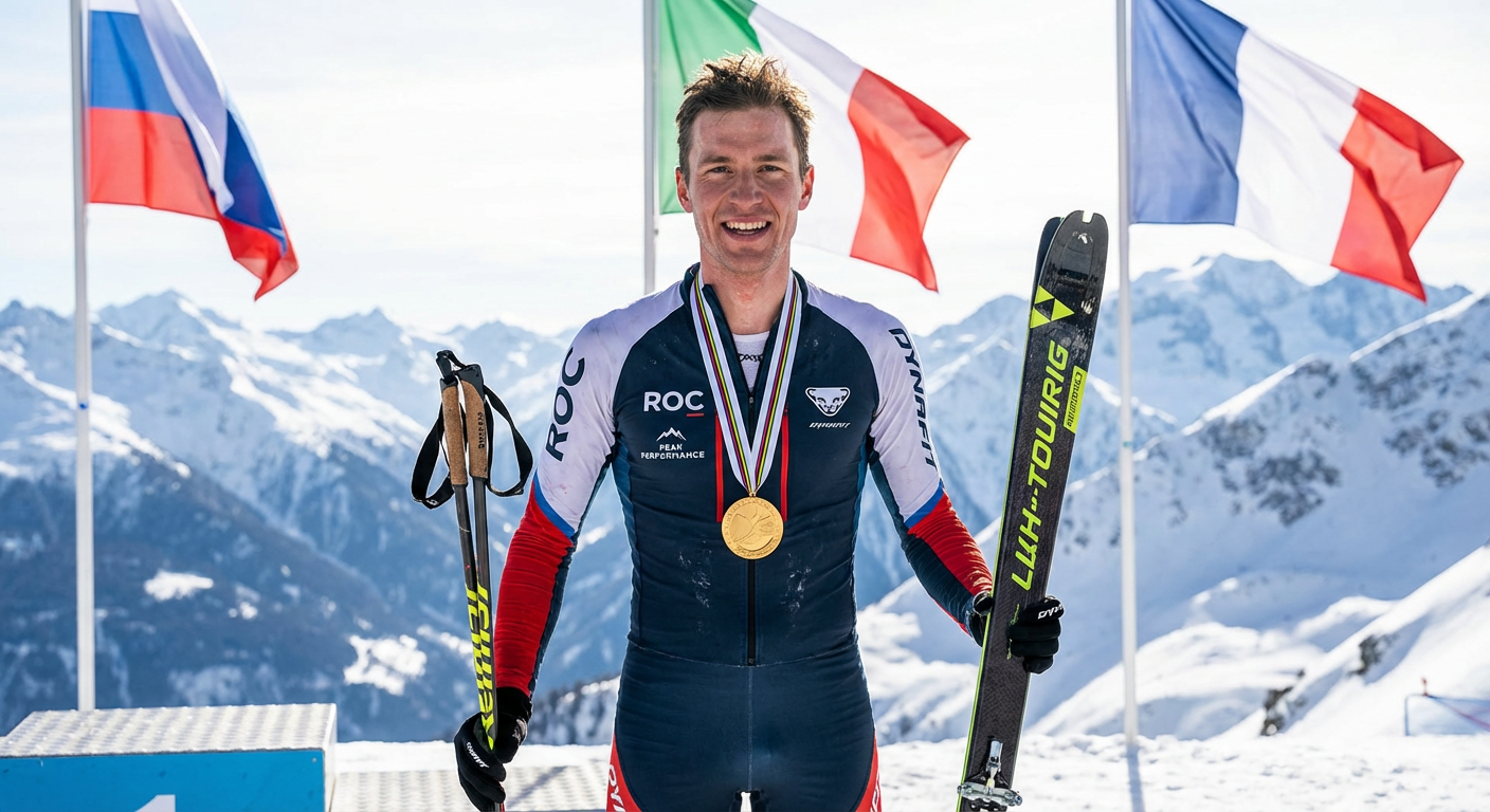 Сгенерировать фото или селфи в тематике «Я на пьедестале по ски-альпинизму»