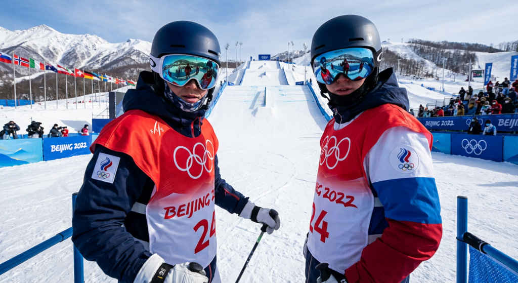 Сгенерировать фото или селфи в тематике «Я на старте фристайл-слоупстайла»