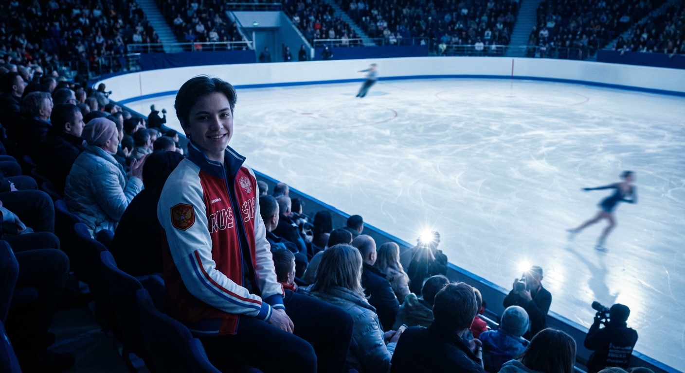 Сгенерировать фото или селфи в тематике «Я на трибуне во время фигурного катания»