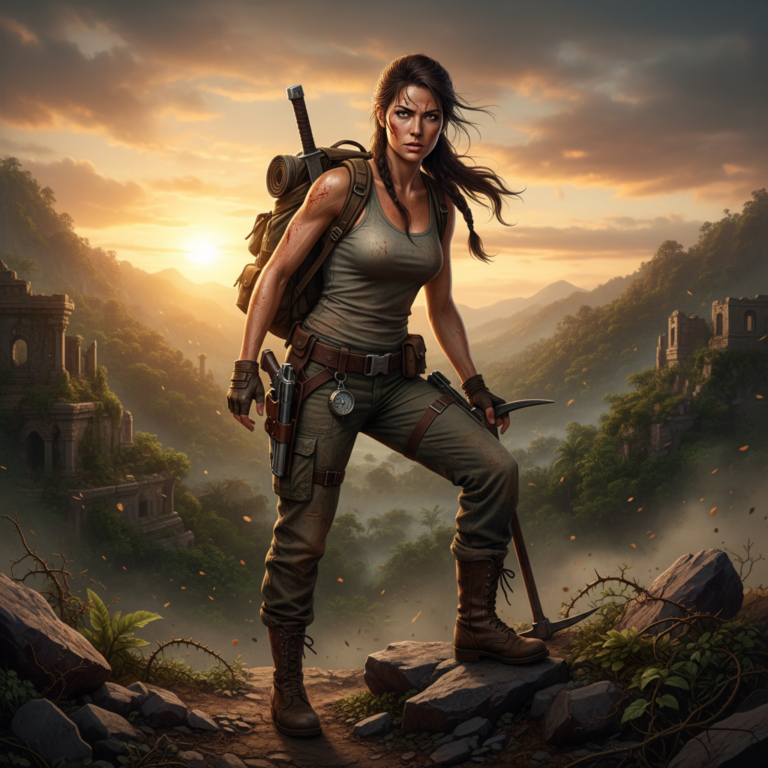 Сгенерировать фото или селфи в стиле игры "Tomb Raider"