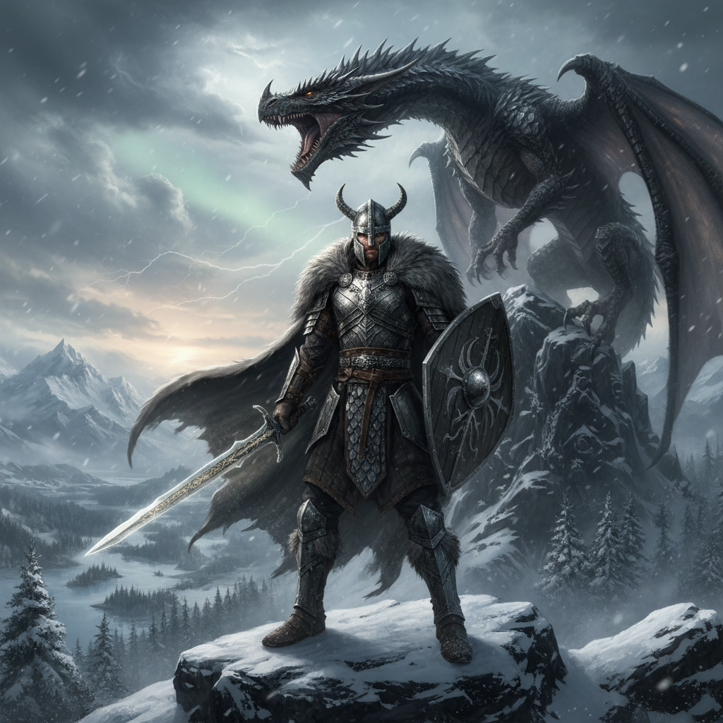 Сгенерировать фото или селфи в стиле игры «Skyrim»