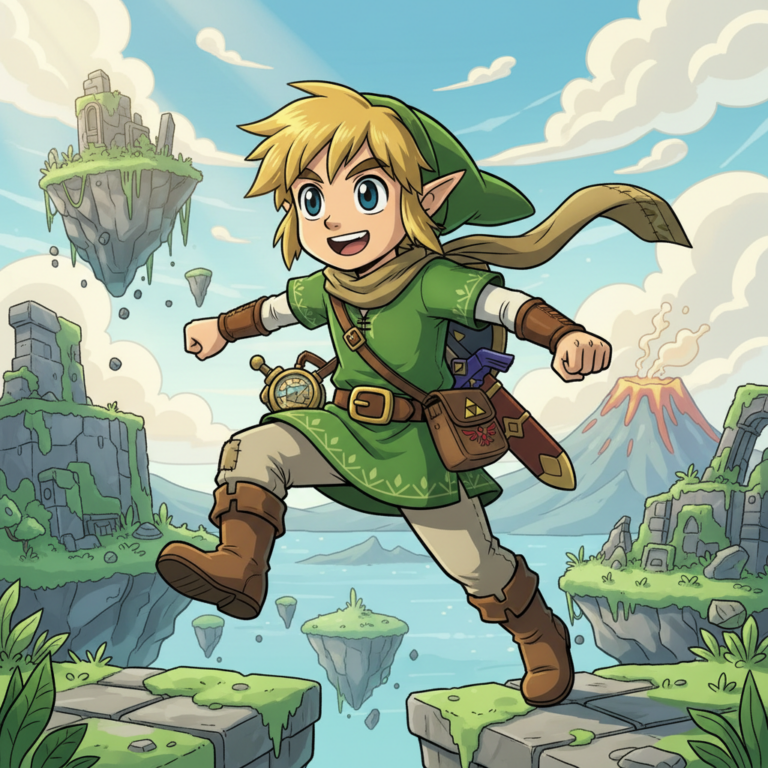 Сгенерировать фото или селфи в стиле игры "Zelda: Wind Waker"