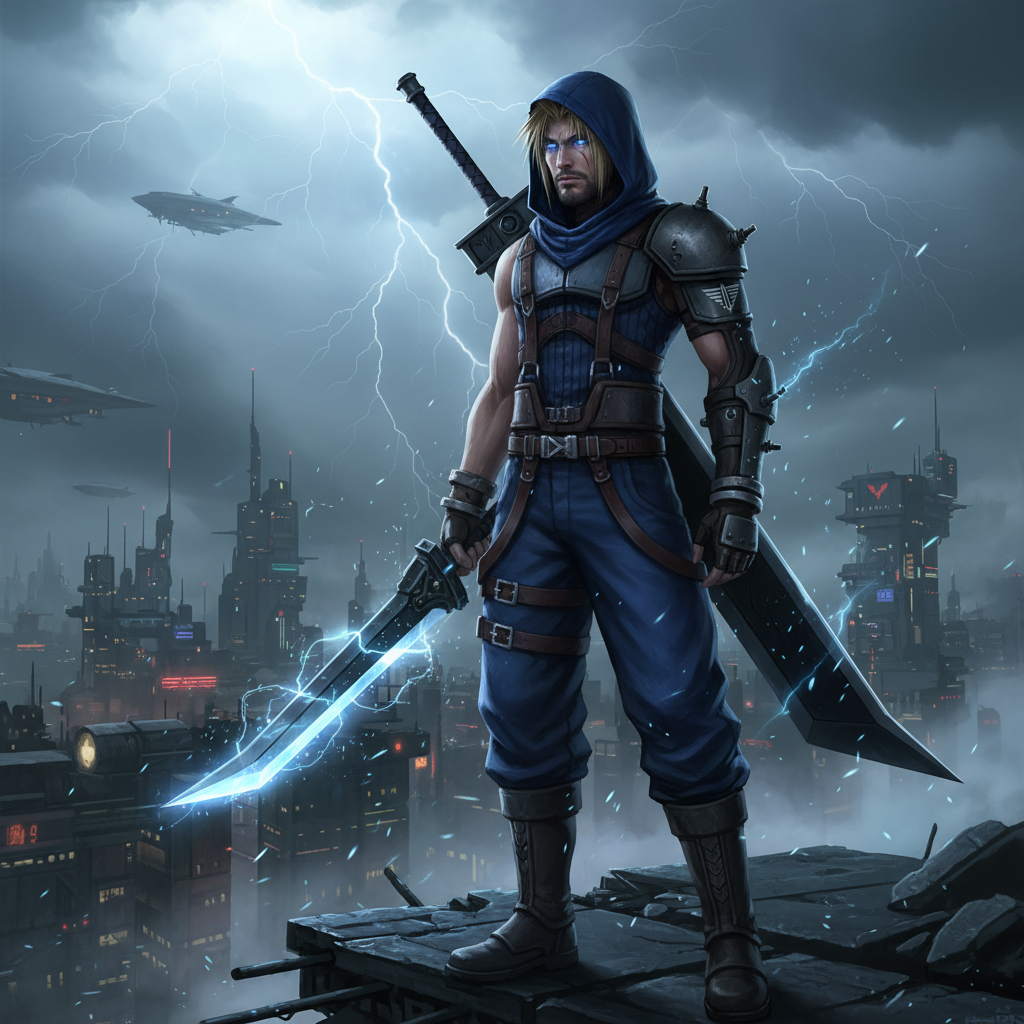 Сгенерировать фото или селфи в стиле игры «Final Fantasy VII»