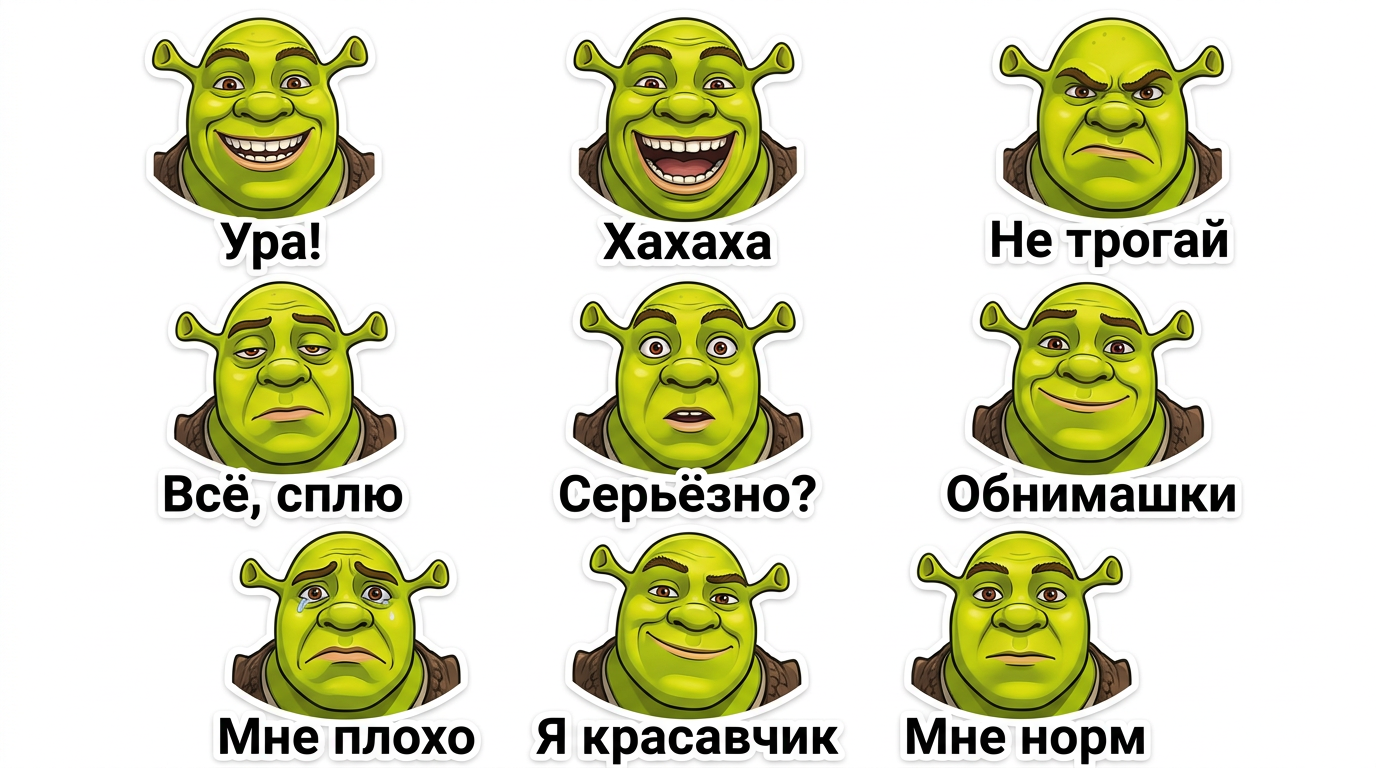 Сгенерировать стикерпак с любимым персонажем