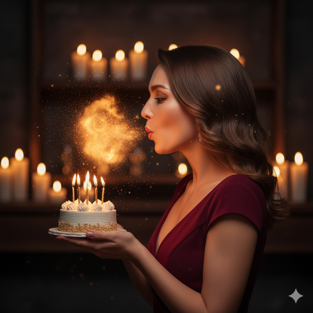 Сгенерировать трендовое фото в стиле «Огненный шар из сахарной пудры на торте»