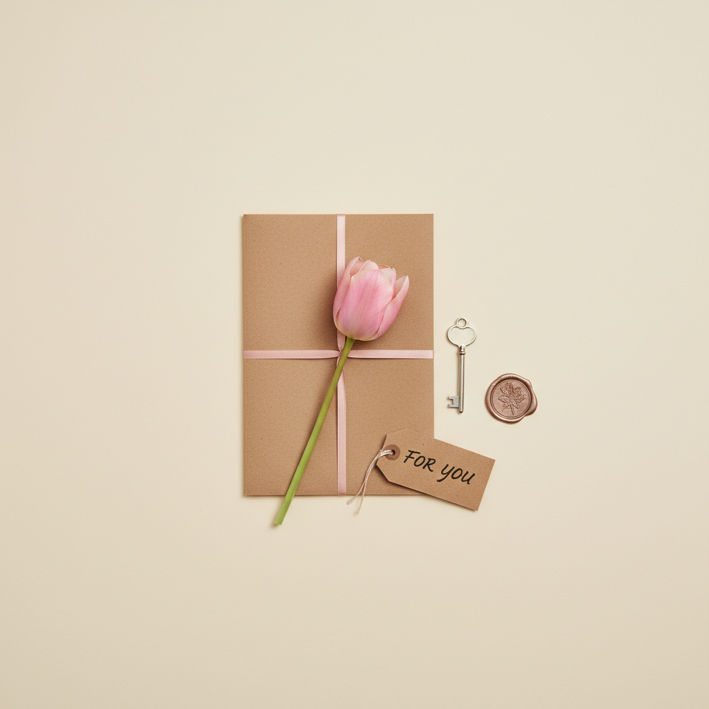 Сгенерировать праздничную открытку на тему «Поздравление на 8 марта в минималистичном стиле»