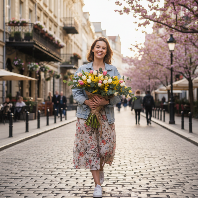 Сгенерировать праздничную открытку на тему "Поздравление подруги на 8 марта"