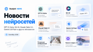 Новости нейросетей за сентябрь 2026: GPT-6 Astra, Claude Fable 5.1, Gemini 3.8 Flash и Siri AI