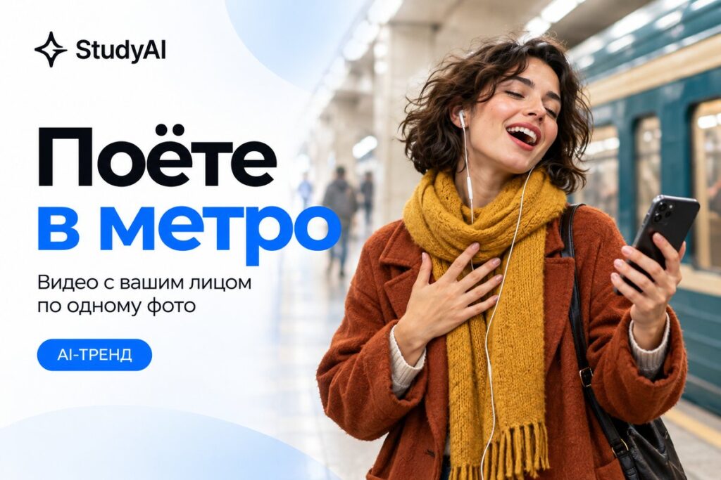 Девушка поёт в метро: как сделать видео со своим лицом по фото