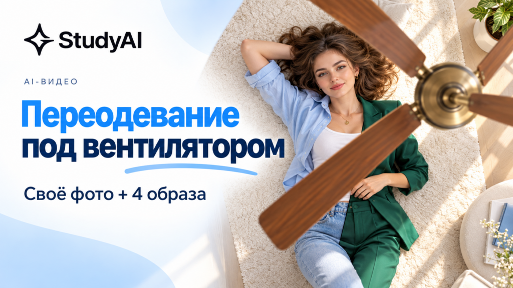Как сделать тренд с переодеванием под вентилятором по фото