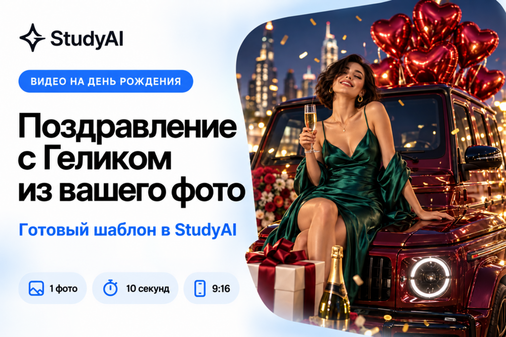 Как сделать видео с Геликом и шампанским на день рождения из фото