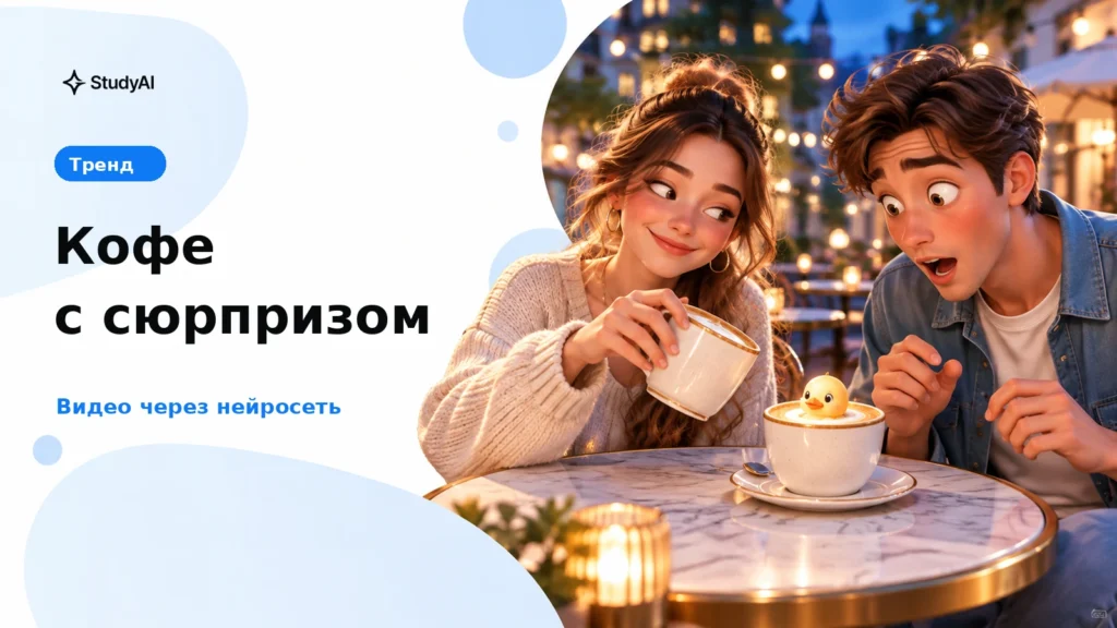 Кофе с сюрпризом: как сделать видео через нейросеть