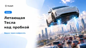Летающая Тесла над пробкой: как сделать видео через нейросеть
