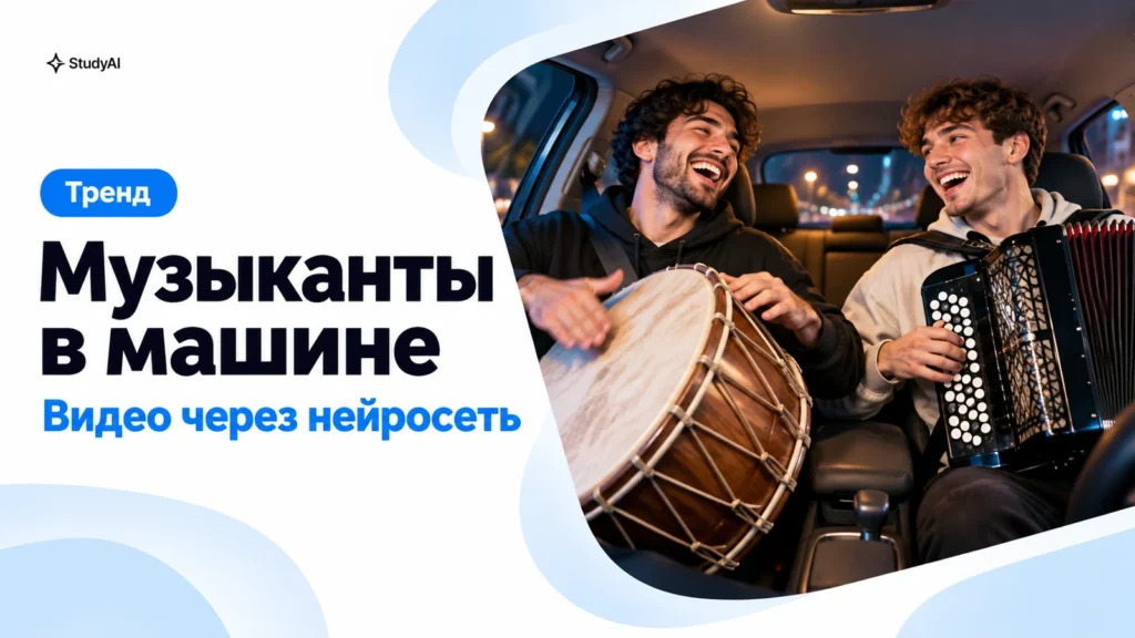 Музыканты в машине: как сделать видео через нейросеть
